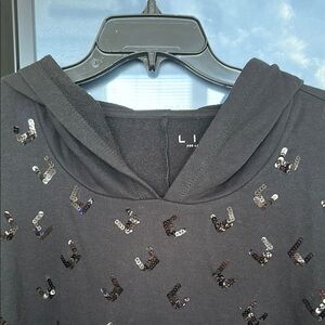 Lane Bryant Livi Active Black Sequin Hoodie 22/24